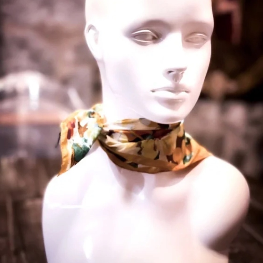 Kenzo Silk Scarf 17” Square 90s?